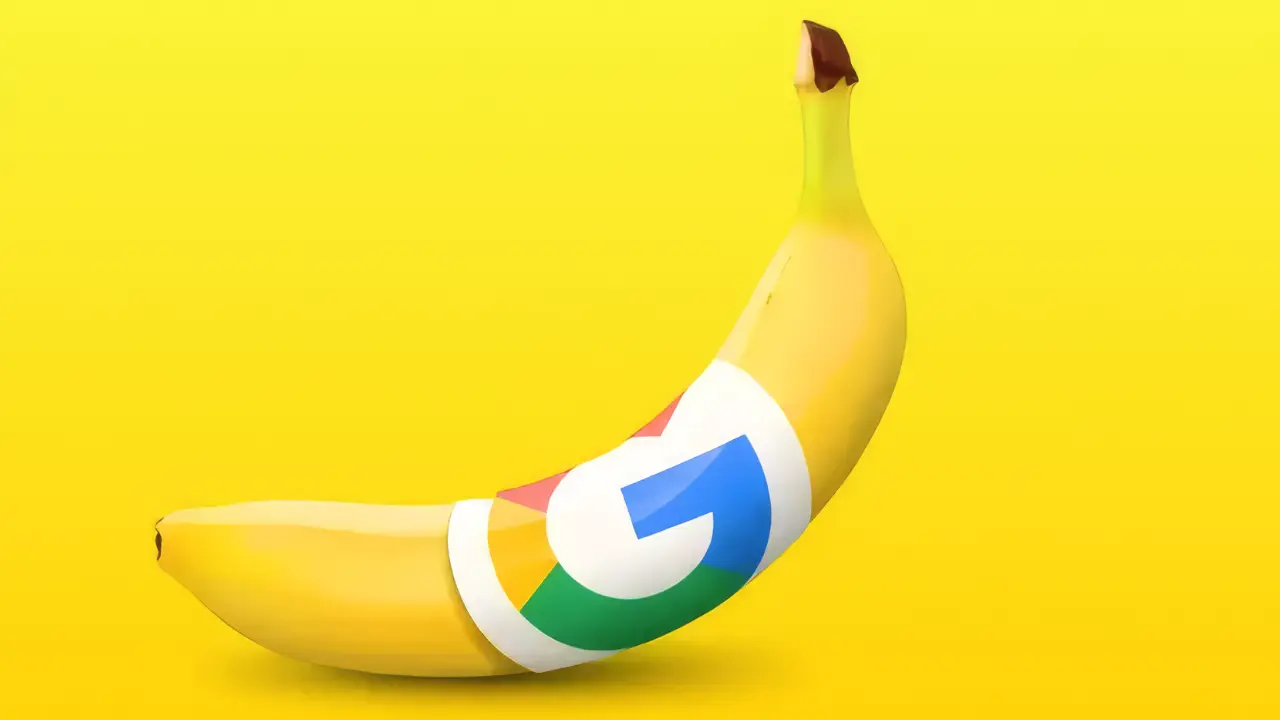 Gele banaan met Google-logo: Nano Banana Pro handleiding.